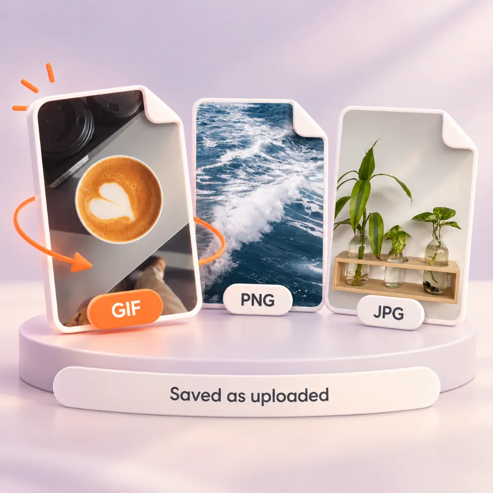 Pinterest GIFs and still images saved in their original format