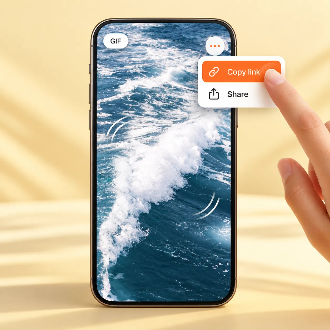 Copy the link of an animated Pinterest Pin