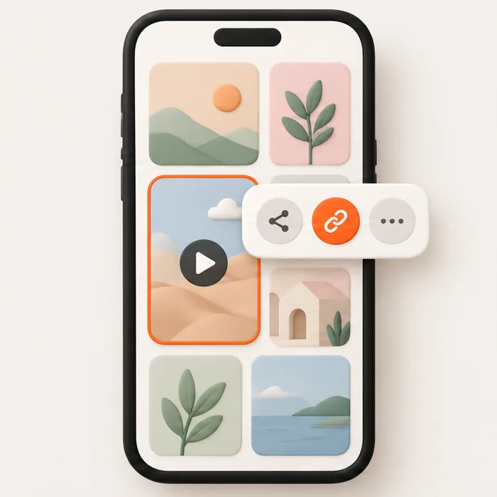 How to copy a Pinterest link — tap Share, then Copy link in the Pinterest app
