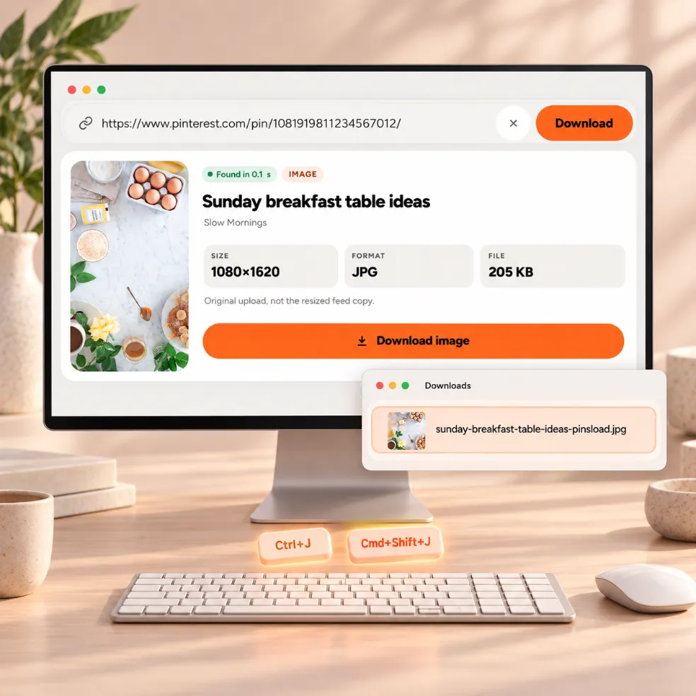 Download a Pinterest photo on Windows or Mac in Chrome