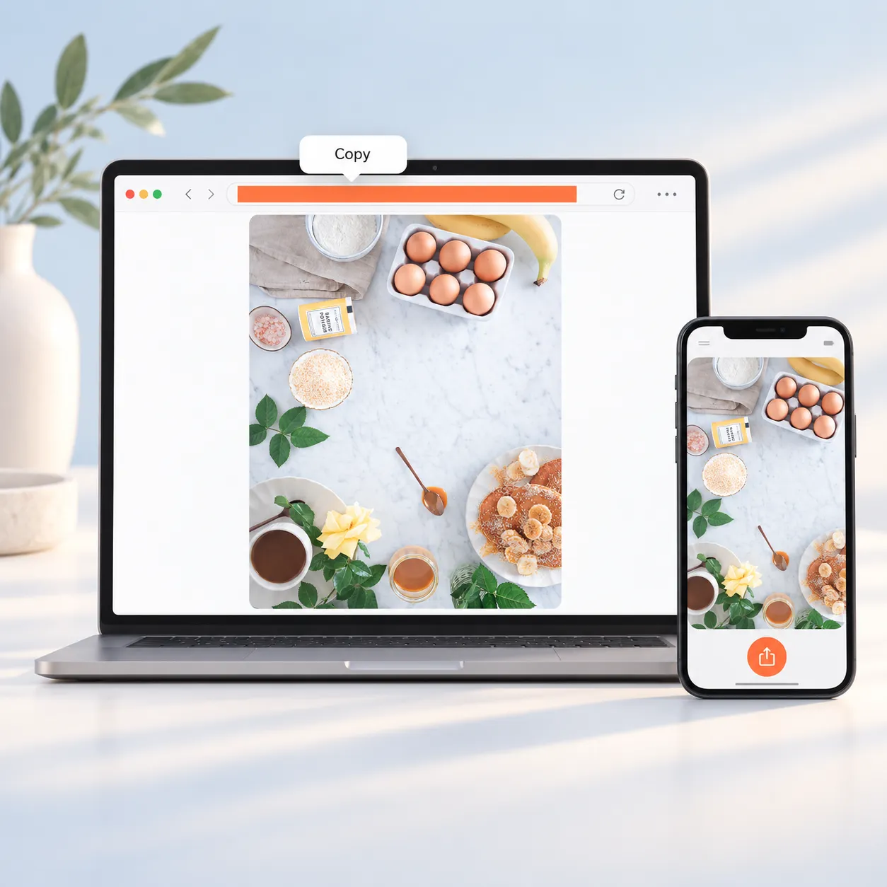 Copy a Pinterest image link from the Share menu