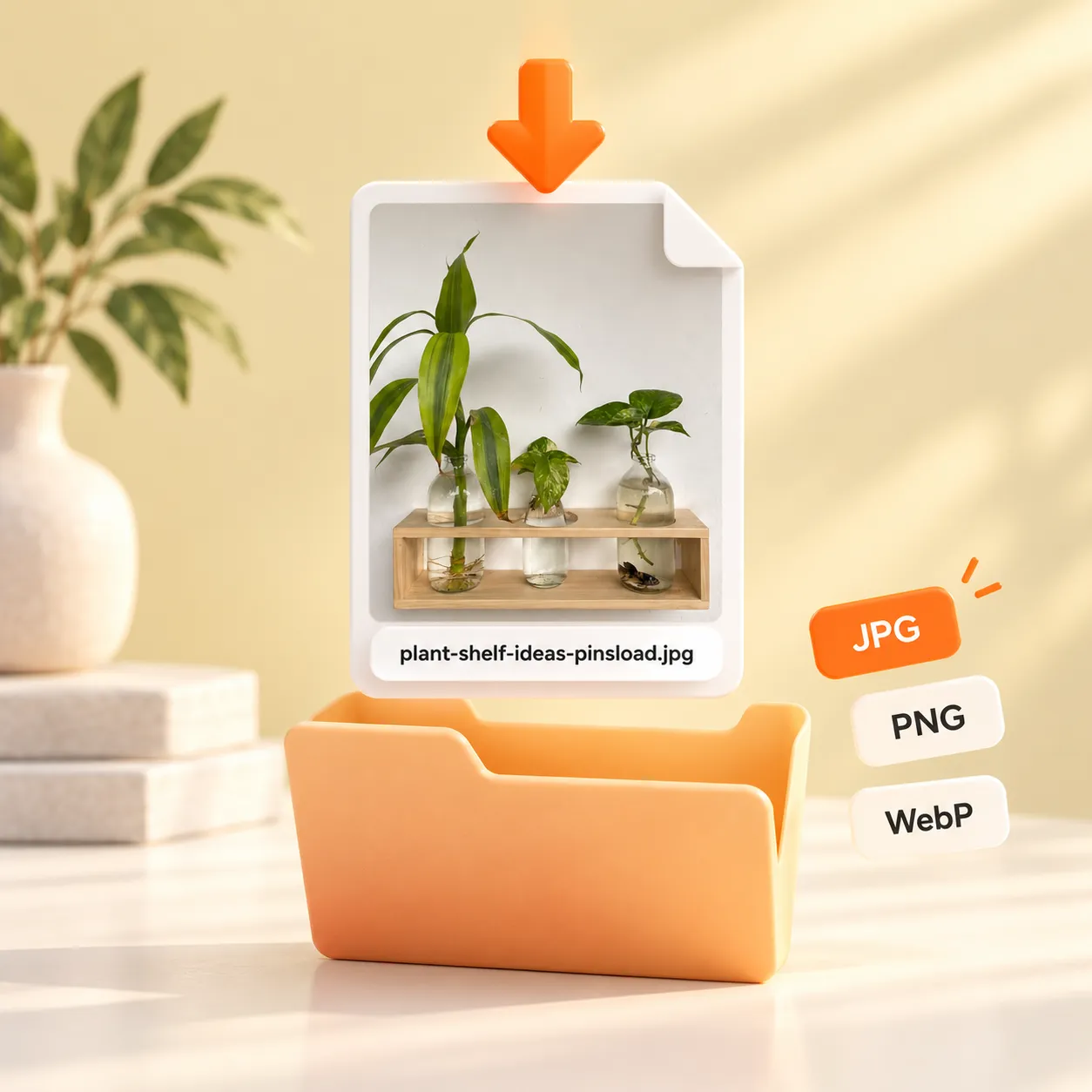 Save the original Pinterest image to your phone or computer