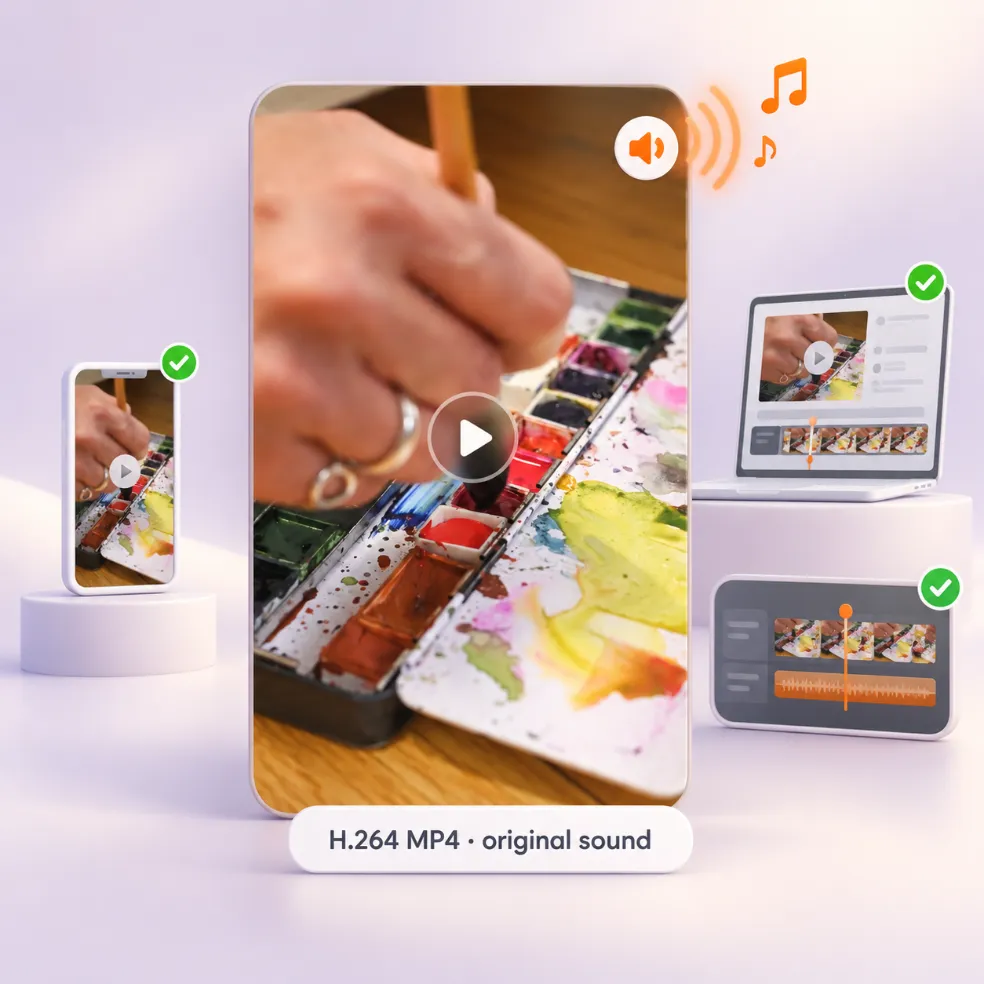 A Pinterest MP4 file with its original sound track