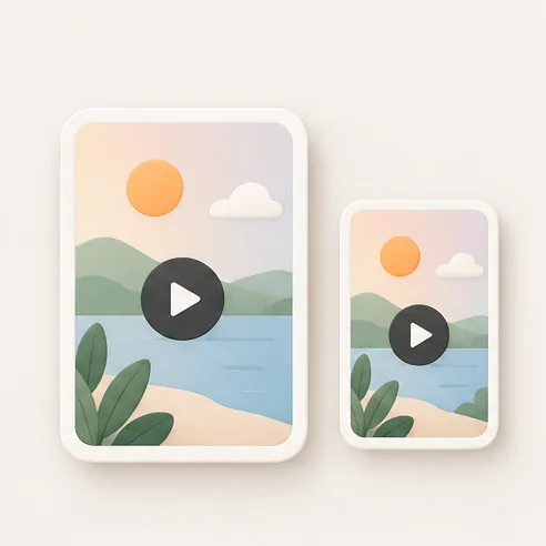 Pinterest video download options — a 720p MP4 and a smaller HEVC copy of the same video